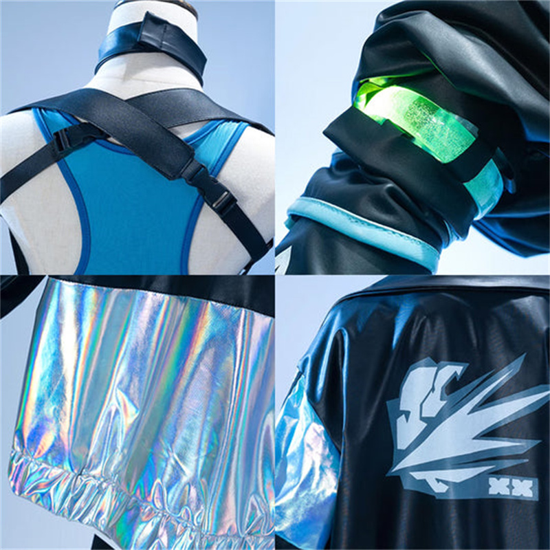 Valorant Jett Cyberpunk Cosplay Costume