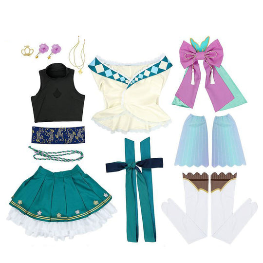 Anime Virtual YouTuber Nijisanji LazuLight January 2022 Finana Ryugu Cosplay Costume