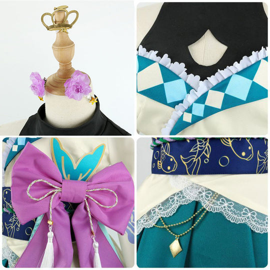 Anime Virtual YouTuber Nijisanji LazuLight January 2022 Finana Ryugu Cosplay Costume