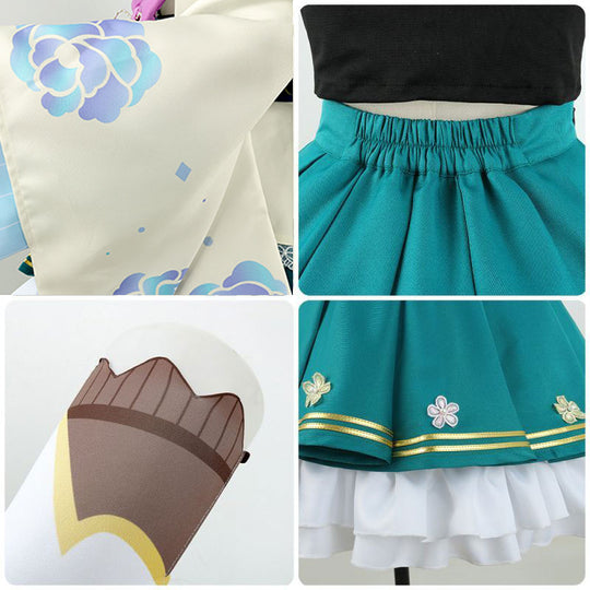 Anime Virtual YouTuber Nijisanji LazuLight January 2022 Finana Ryugu Cosplay Costume