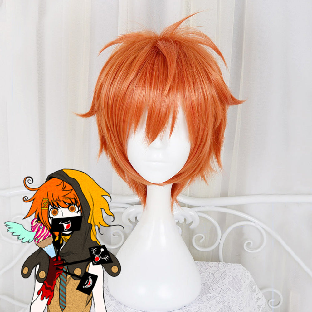 Your Turn to Die Rio Ranger Orange Red Cosplay Wig