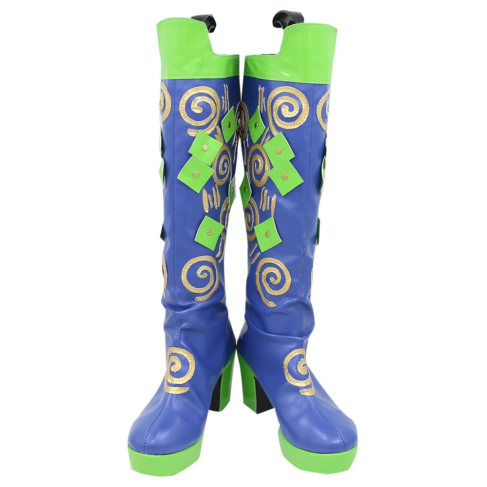 Jojo'S Bizarre Adventure：Stone Ocean Cujoh Jolyne Blue Shoes Cosplay Boots