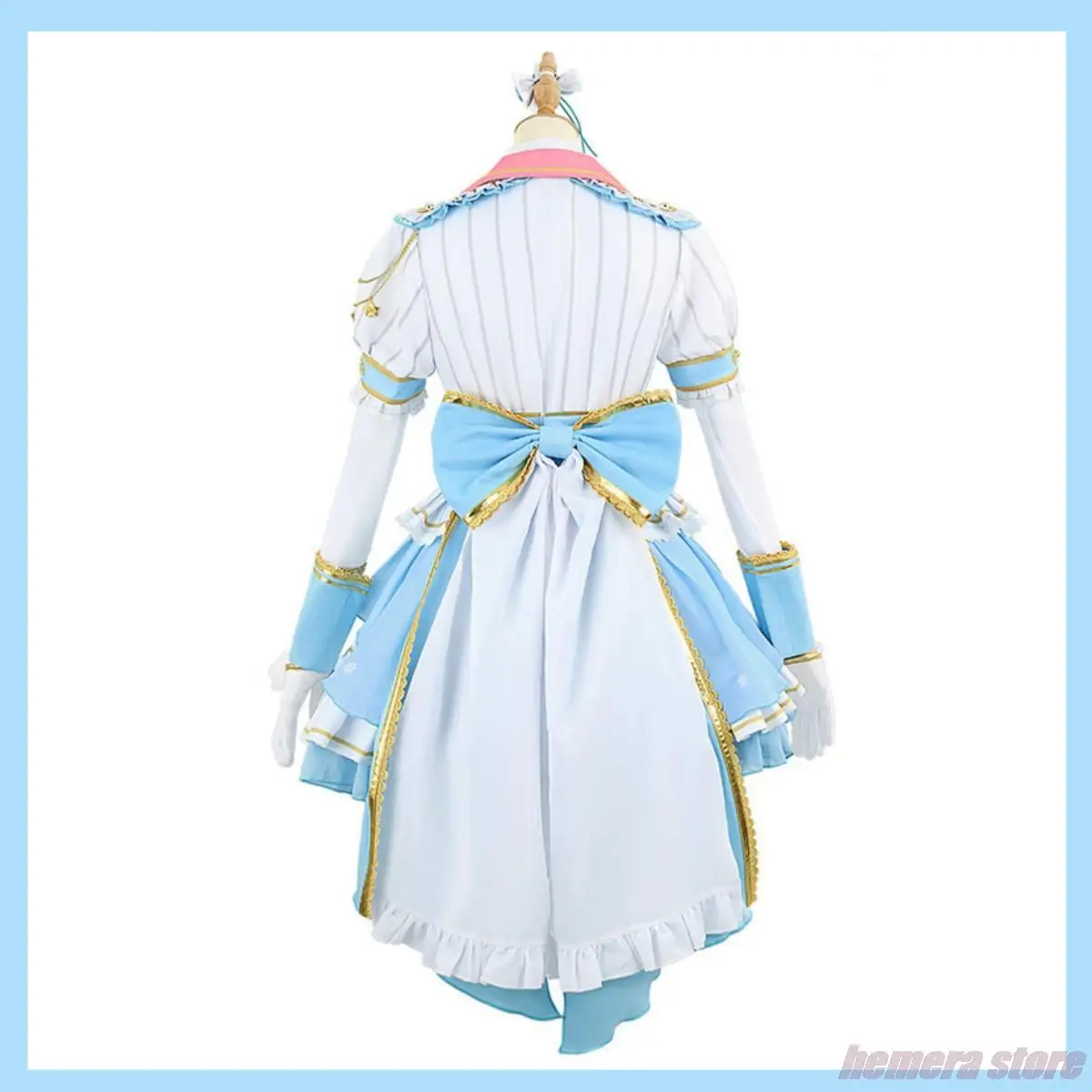 Anime Bang Dream ! Girls Band Party! Hikawa Hina Cosplay Costume Lolita Princess Skirt Wig Suit 