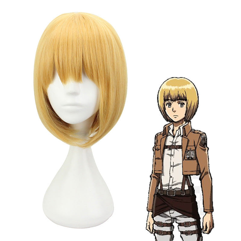 Attack on Titan Armin Arlert Short Blond Cosplay Wigs