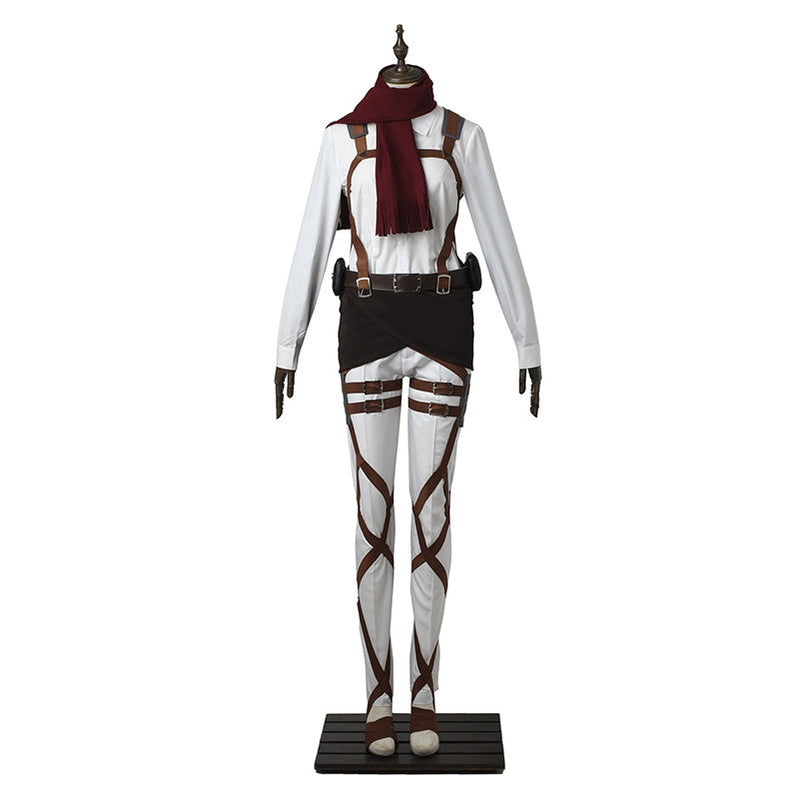 Anime Attack on Titan Mikasa Ackerman Training Corps Uniform Set Cosplay Costumes