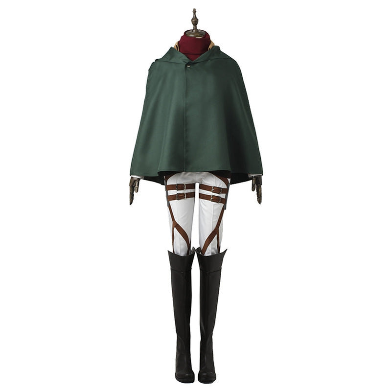 Anime Attack on Titan Mikasa Ackerman Training Corps Uniform Set Cosplay Costumes
