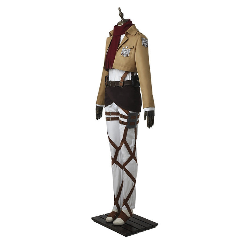 Anime Attack on Titan Mikasa Ackerman Training Corps Uniform Set Cosplay Costumes