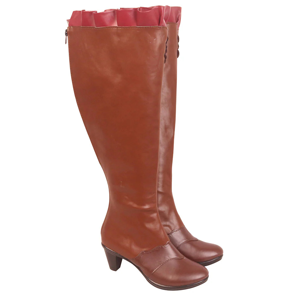 Black Clover Mimosa Vermilion Brown Shoes Cosplay Boots