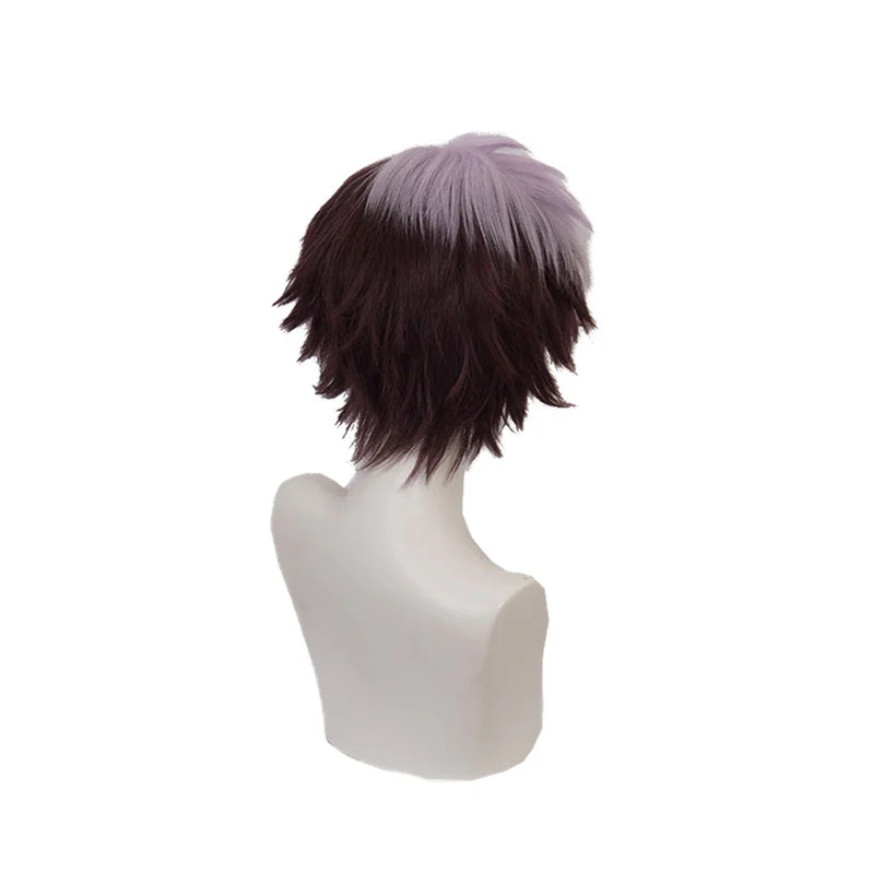 Anime TBHK Toilet-bound Hanako-kun Tsuchigomori Short Brown and Purple Cosplay Wigs
