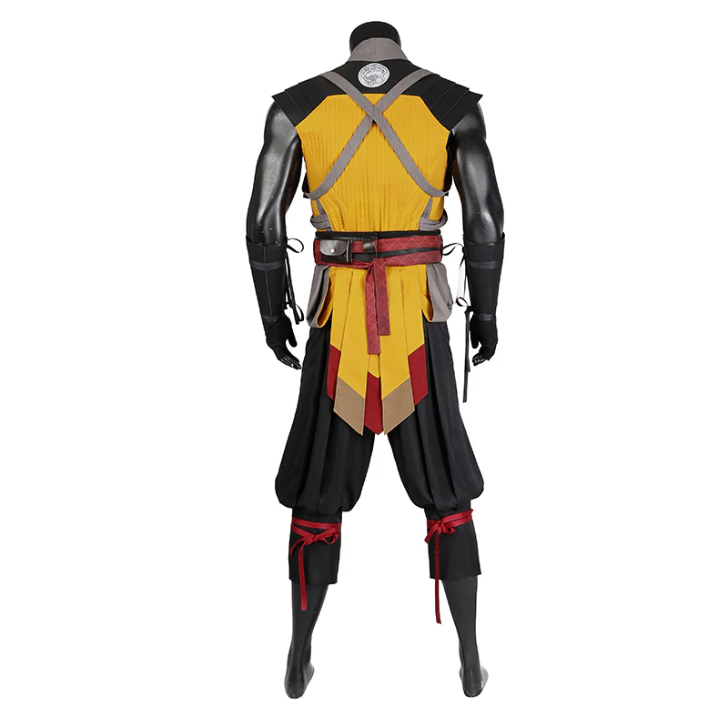 Mortal Kombat Scorpion Top Pants Mask Full Outfits Party Carnival Halloween Cosplay Costume