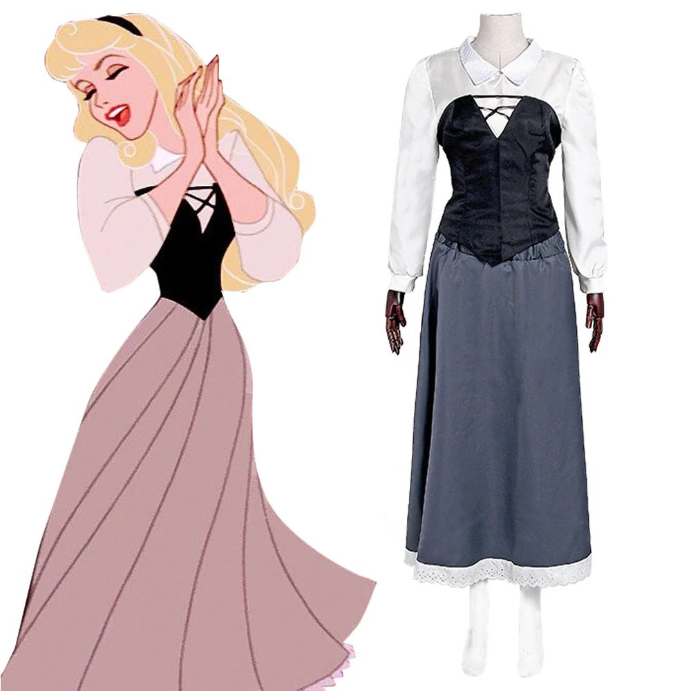 Sleeping Beauty Maid Aurora Briar Rose Cosplay Costume