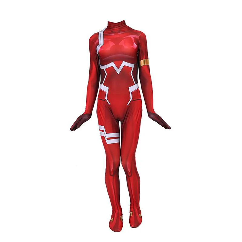 DARLING in the FRANXX 02 Zero Two Jumpsuit Cosplay Costumes