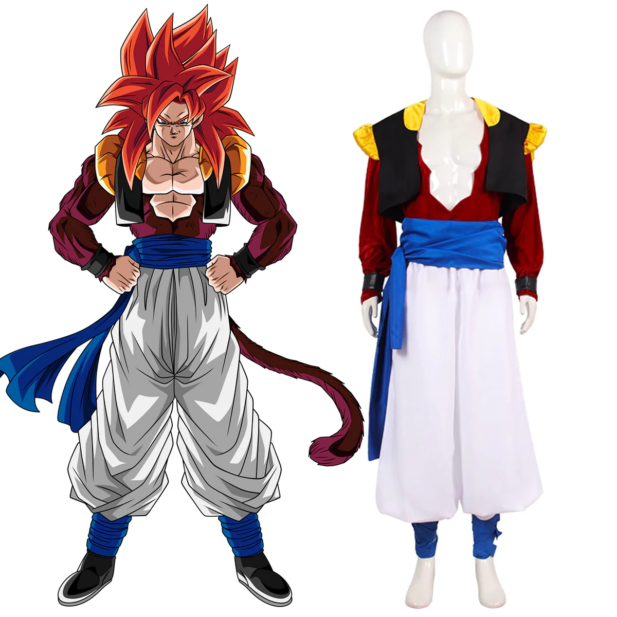 Dragon Ball GT Gogeta SSJ4 Cosplay Costume