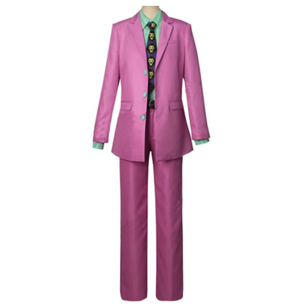 JoJo's Bizarre Adventure Yoshikage Kira Pink Cosplay Costume