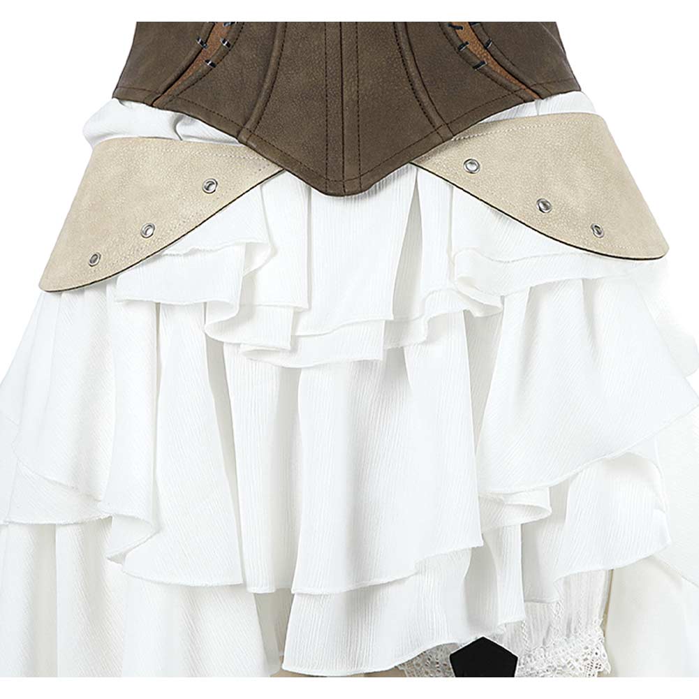 FF Ishgard White Dress Outfit Party Carnival Halloween Cosplay Costume