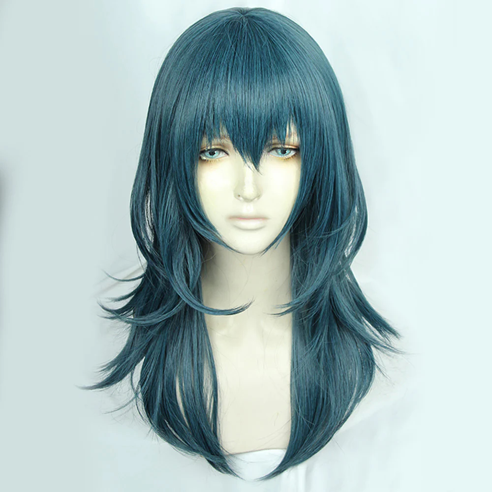 Fire Emblem: Three Houses Female Byleth Grey Green Cosplay Wig