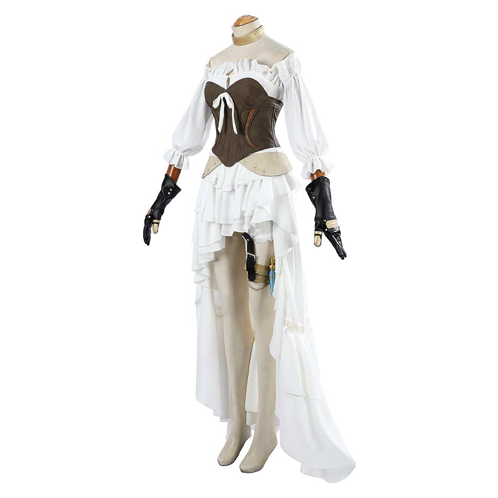 FF Ishgard White Dress Outfit Party Carnival Halloween Cosplay Costume