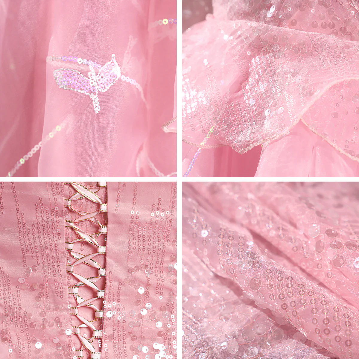 Wicked (2024) Glinda Cosplay Costume