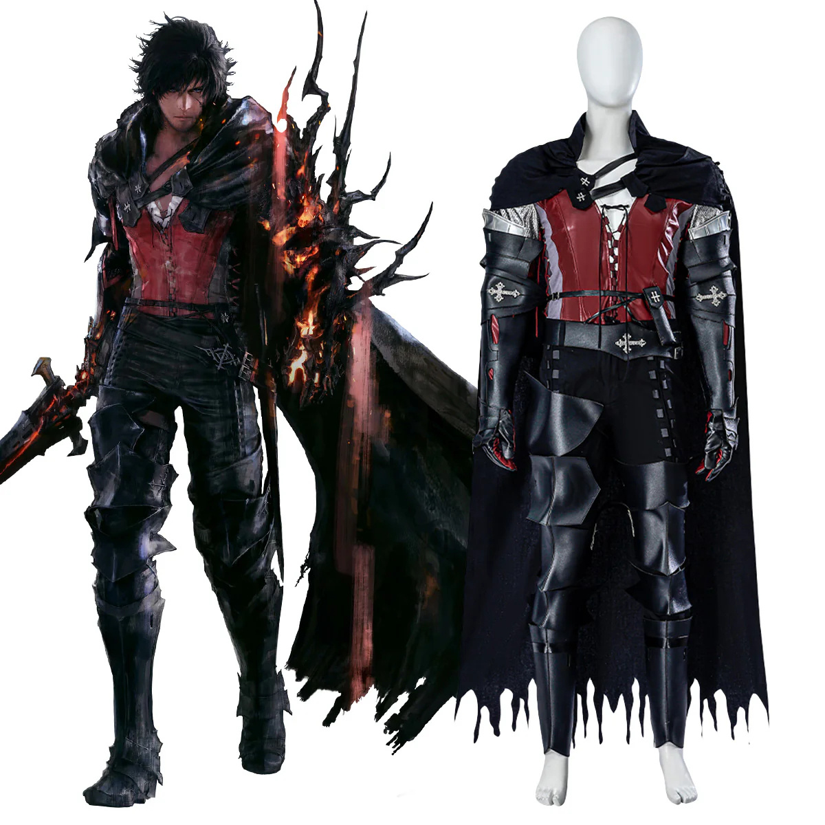 Final Fantasy XVI 16 Clive Rosfield Premium Edtion Cosplay Costume