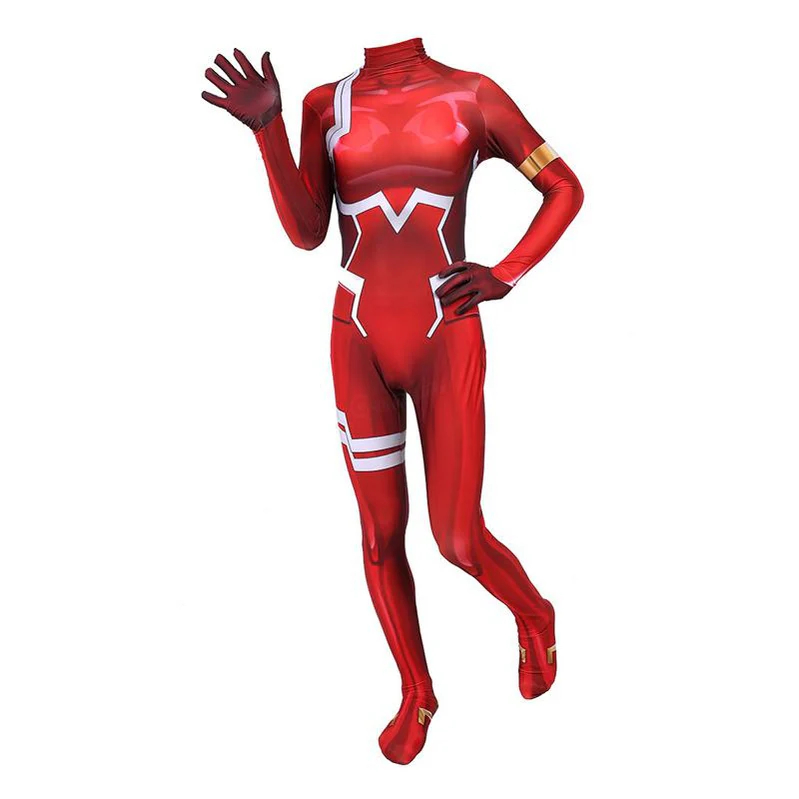 DARLING in the FRANXX 02 Zero Two Jumpsuit Cosplay Costumes