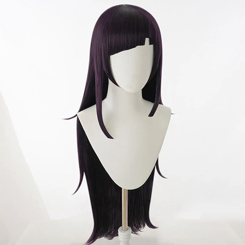 Super Danganronpa Dangan Ronpa 2 Mikan Tsumiki Halloween Purple Cosplay Wig