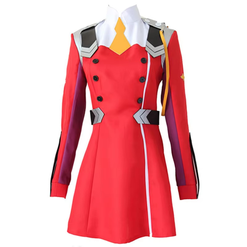 Darling in the Franxx Anime Cosplay Costumes 02 Zero Two Coat Uniform Cosplay Costume