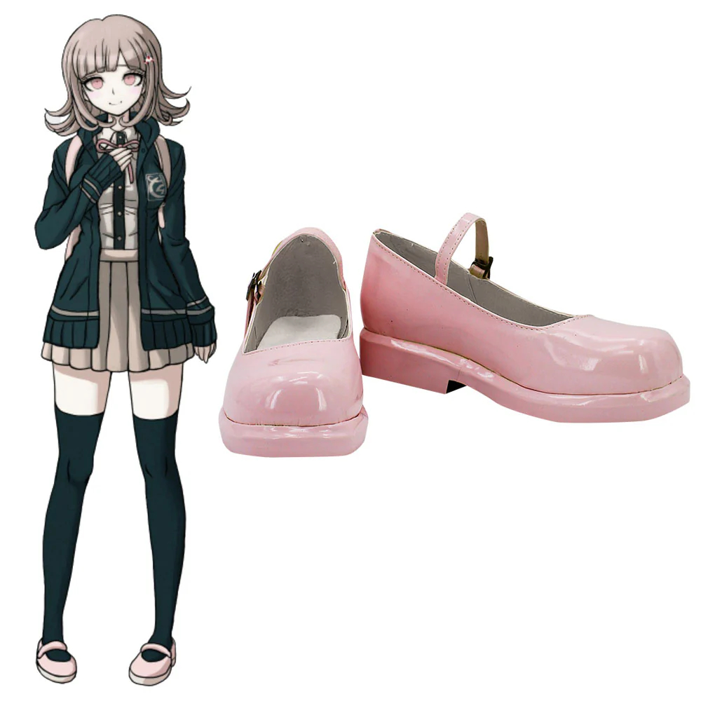 Danganronpa 2 Chiaki Nanami Pink Cosplay Shoes