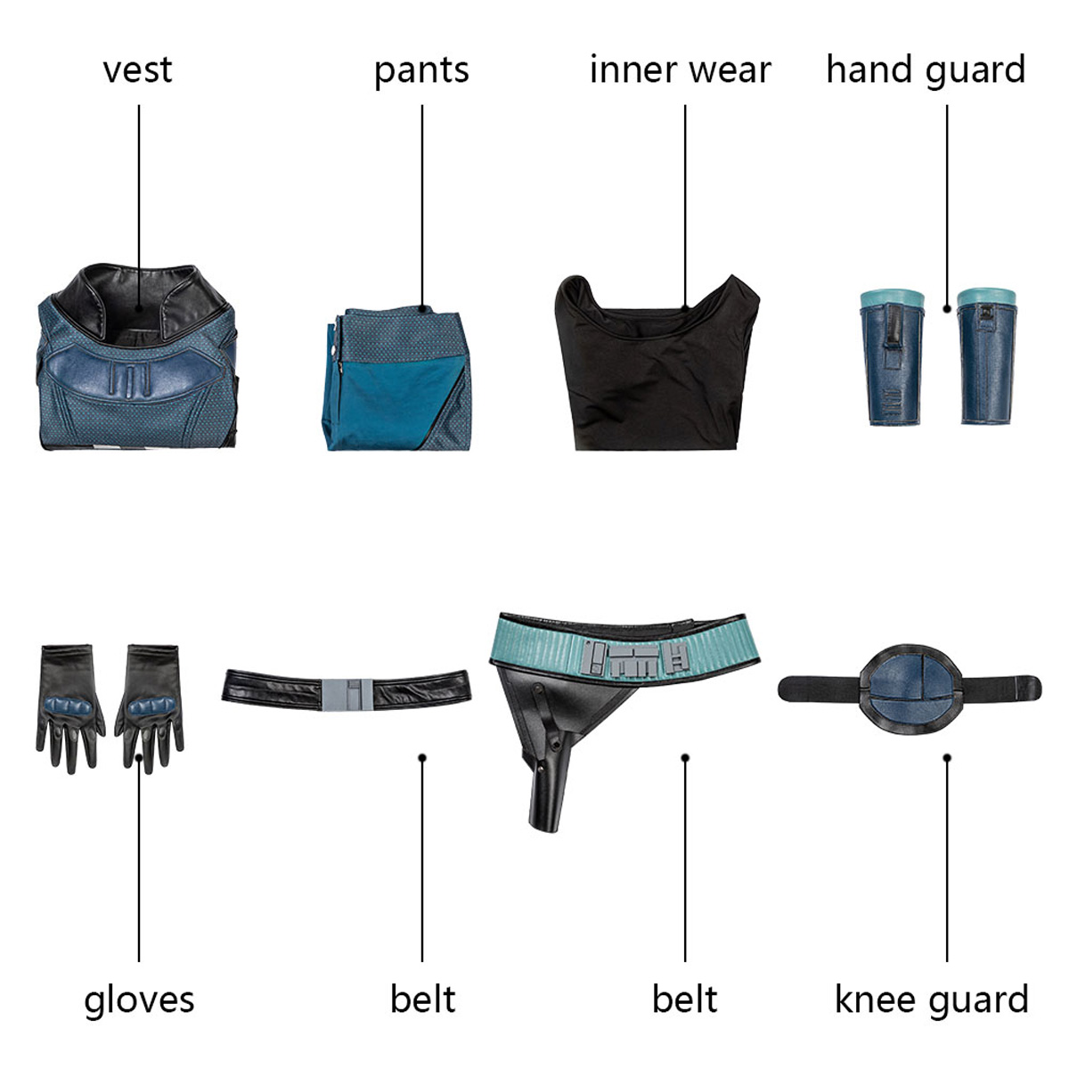 Movie Star Wars The Mandalorian Cosplay Costumes Gina Carano Suit