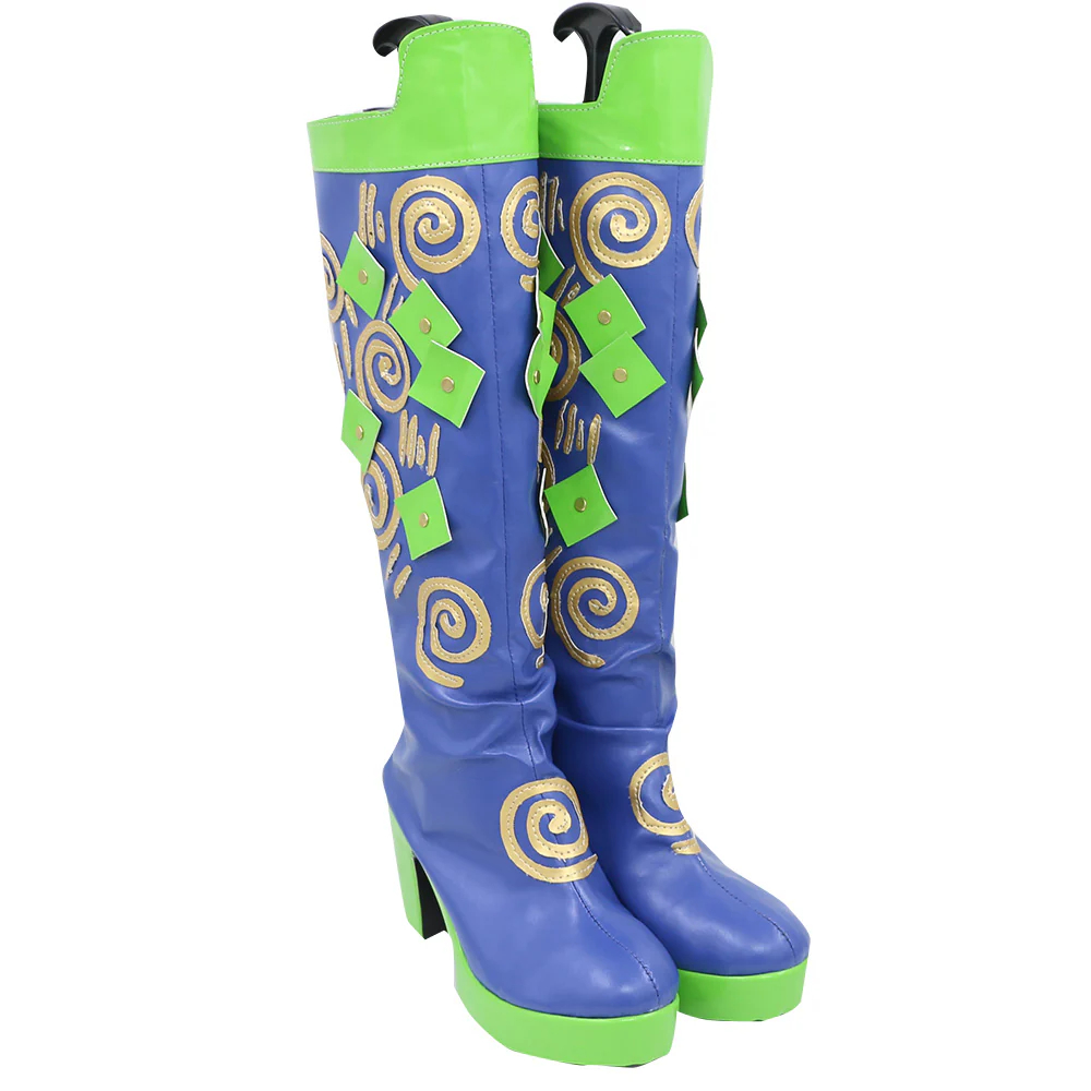 Jojo'S Bizarre Adventure：Stone Ocean Cujoh Jolyne Blue Shoes Cosplay Boots