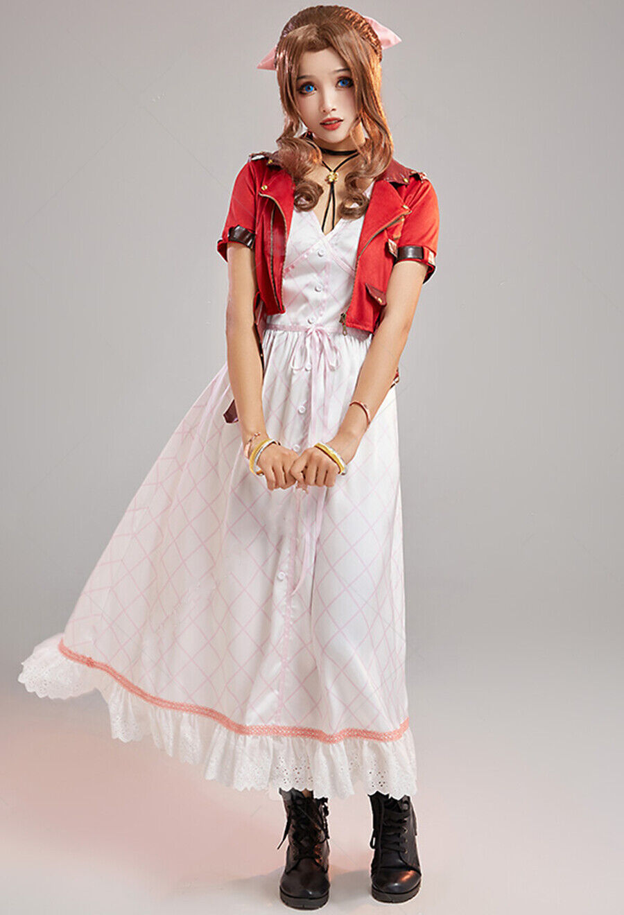 Game Final Fantasy VII Remake Rebirth FF7 Aerith Gainsborough Cosplay Costume