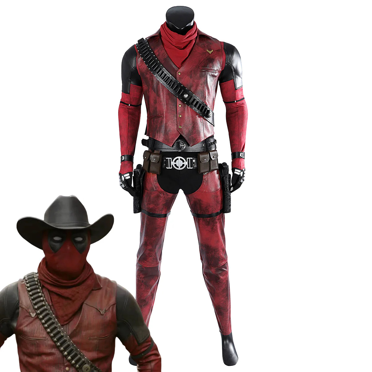 Deadpool 3 Wolverine and Deadpool Cowboypool Cosplay Costume