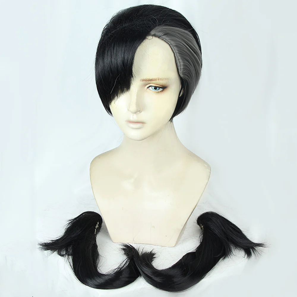 PM Sword And Shield Marnie Black Grey Cosplay Wig