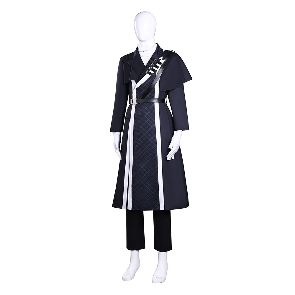 Tamon's B-Side Keito Tachibana Cosplay Costume Black Coat Pants Set Outfit Men Halloween Carnival Party 