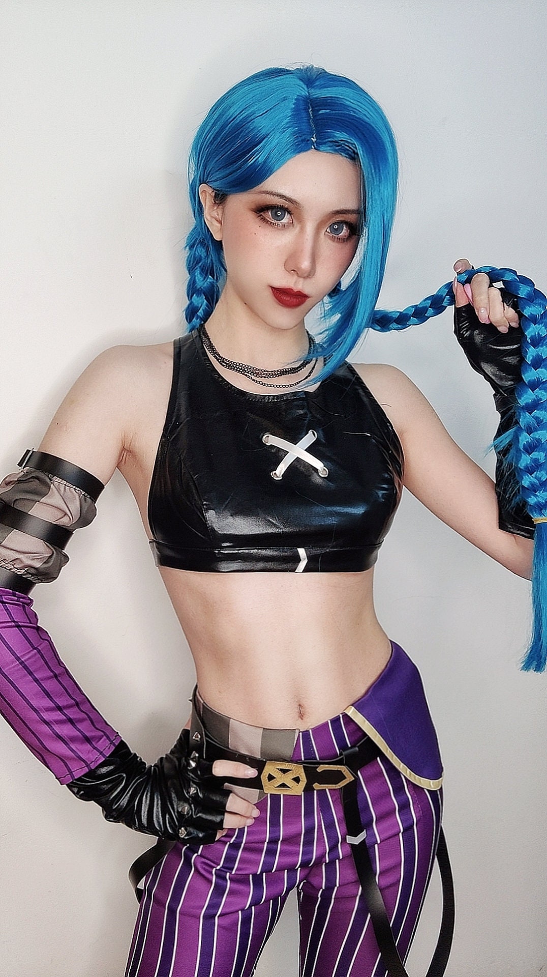 Game League of Legends LOL Jinx Cosplay Costume And Wigs DAX