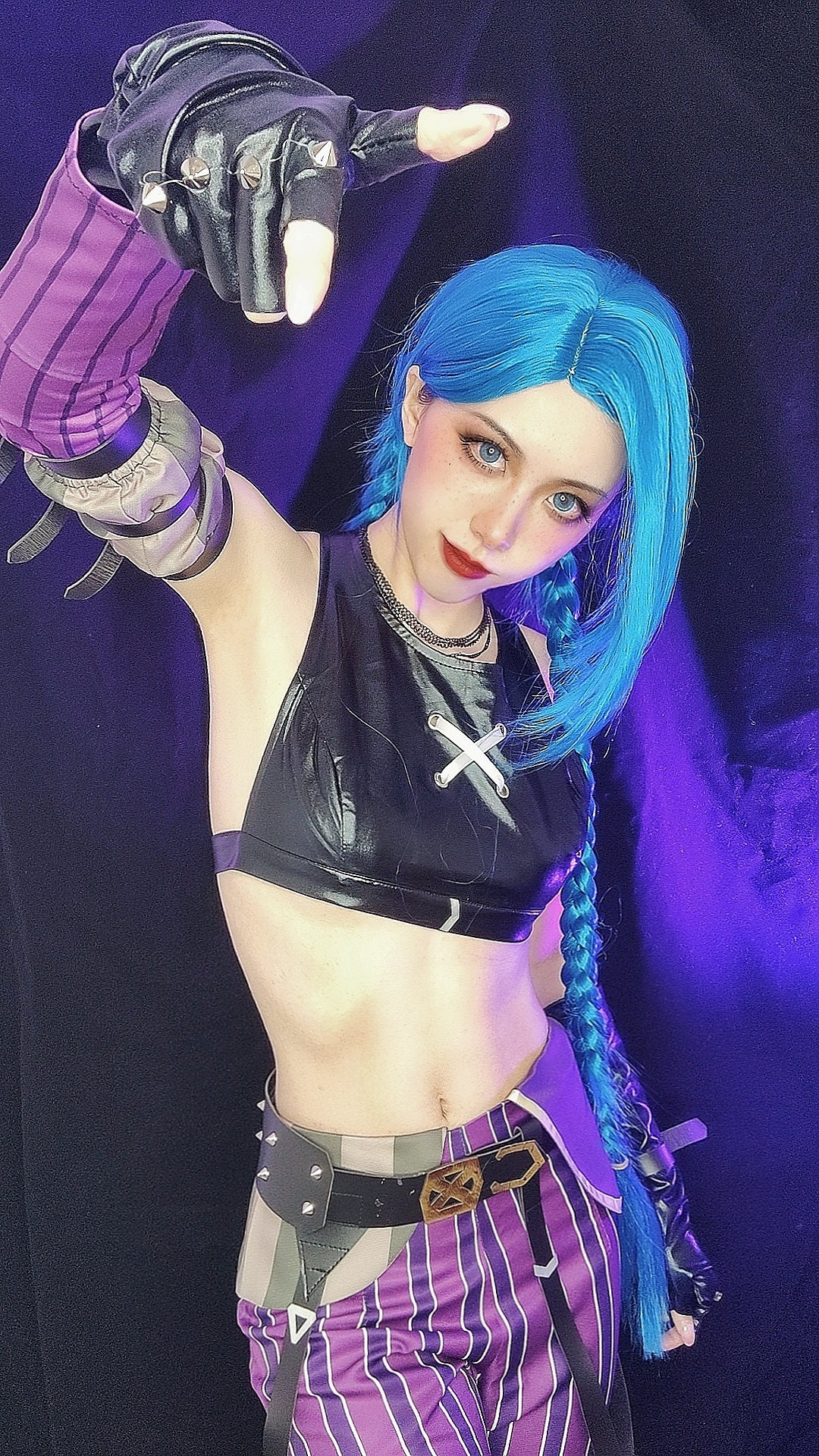 Game League of Legends LOL Jinx Cosplay Costume And Wigs DAX