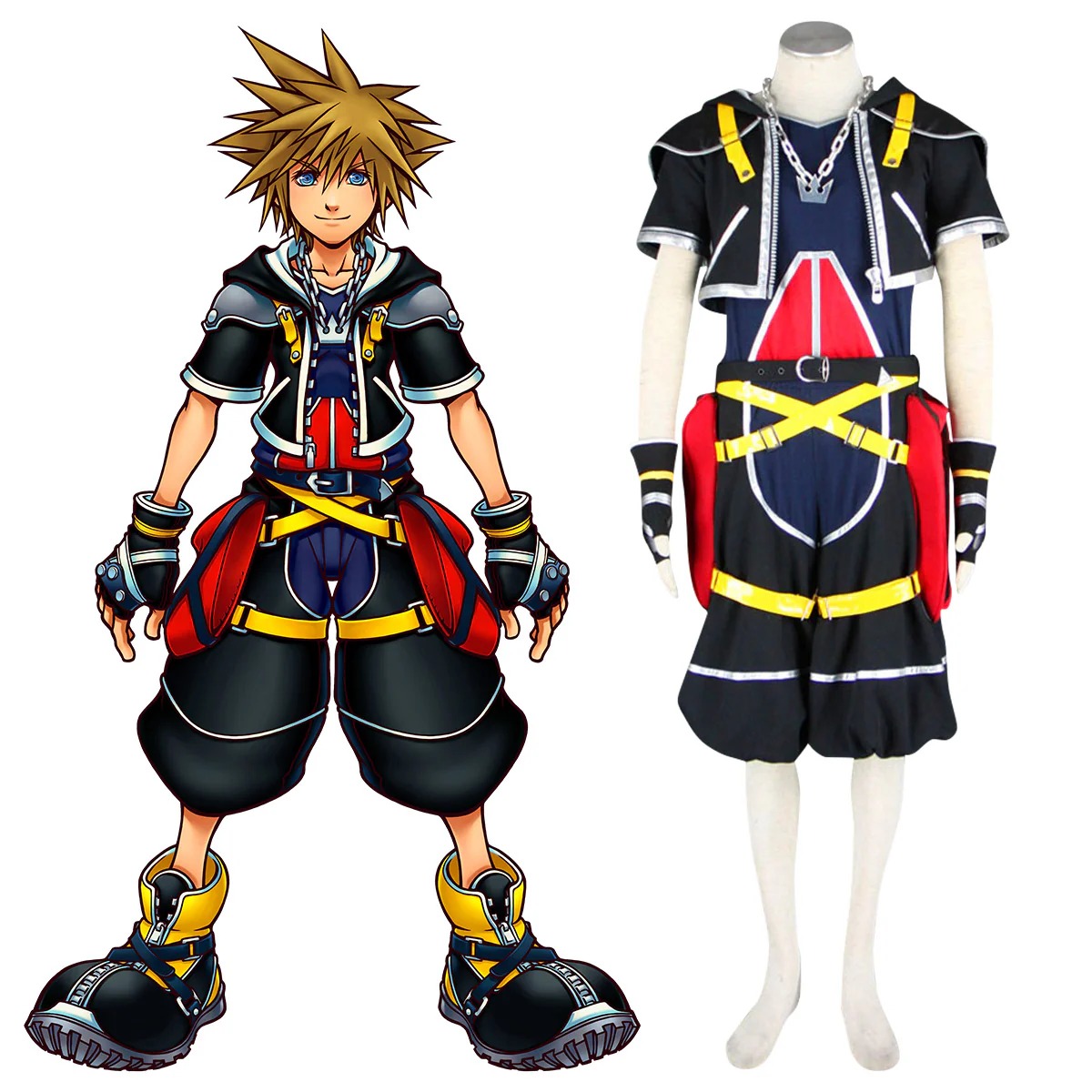 Kingdom Hearts 2 Sora Cosplay Costume