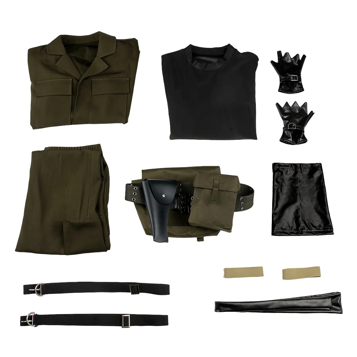 Metal Gear Solid Delta: Snake Eater MGS3 Big Boss Naked Snake John Solid Snake Green Cosplay Costume