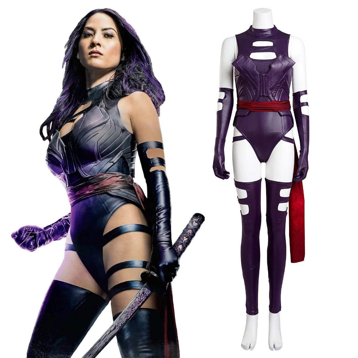Marvel X-Men: Apocalypse X Men Psylocke Elizabeth Betsy Braddock Cosplay Costume