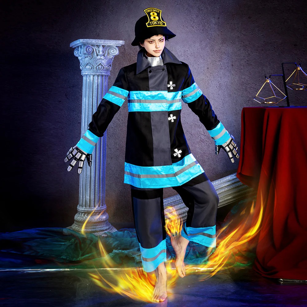 Fire Force Enen no Shouboutai Shinra Kusakabe Battle Suit Cosplay Costume