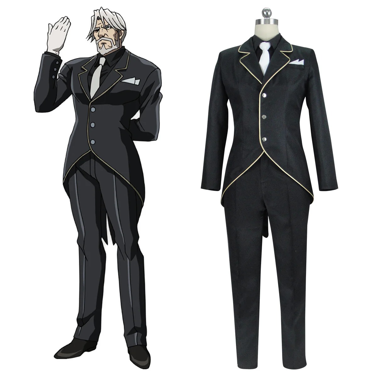 OL Overlord Sebas Tian Cosplay Costume