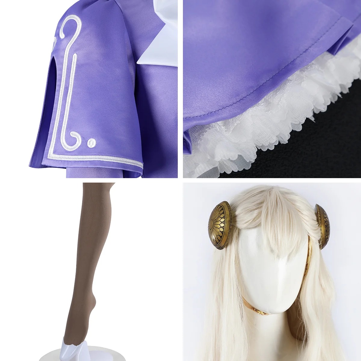 Street Fighter 6 Ingrid Purple Dress Cosplay Costume