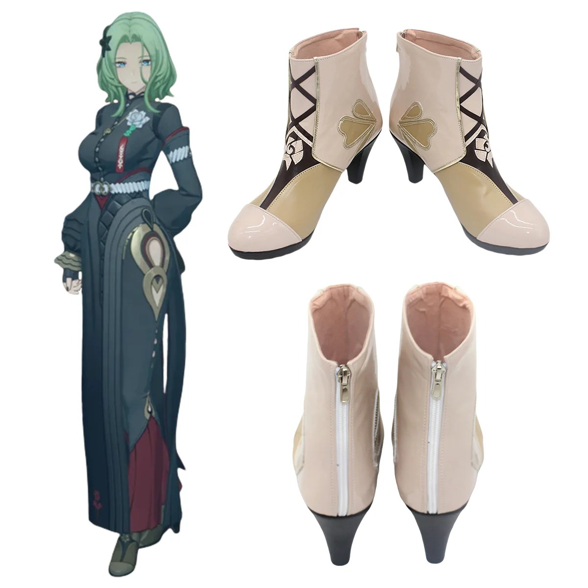 Zenless Zone Zero Obol Squad Isolde Brown Cosplay Shoes