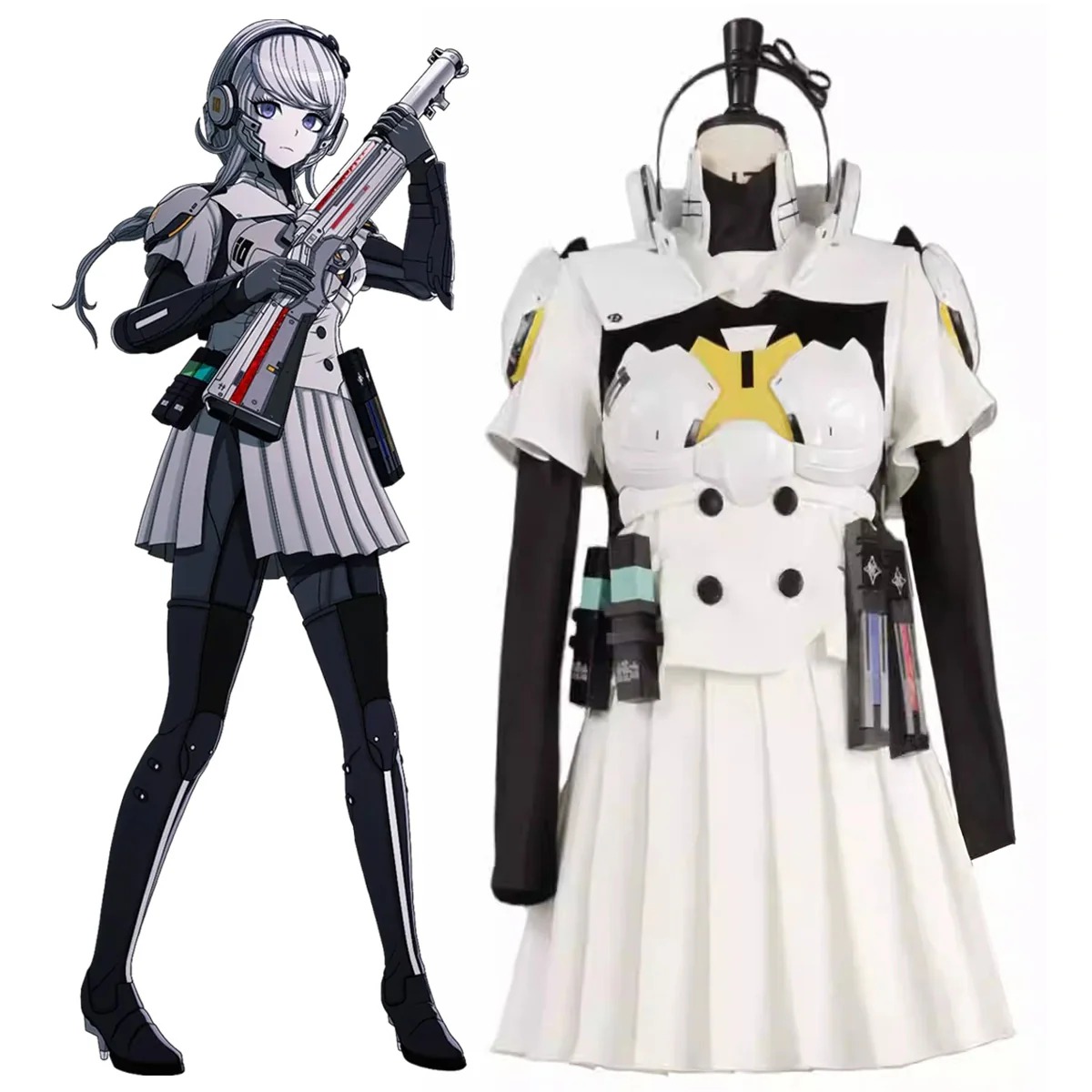 The Hundred Line -Last Defense Academy Kirifuji Nozomi Battle Suit Cosplay Costume