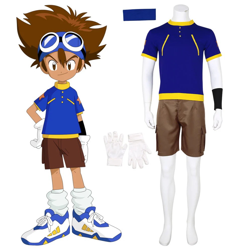 Digimon Adventure Digital Monster Tai Kamiya Taichi Yagami Cosplay Costume