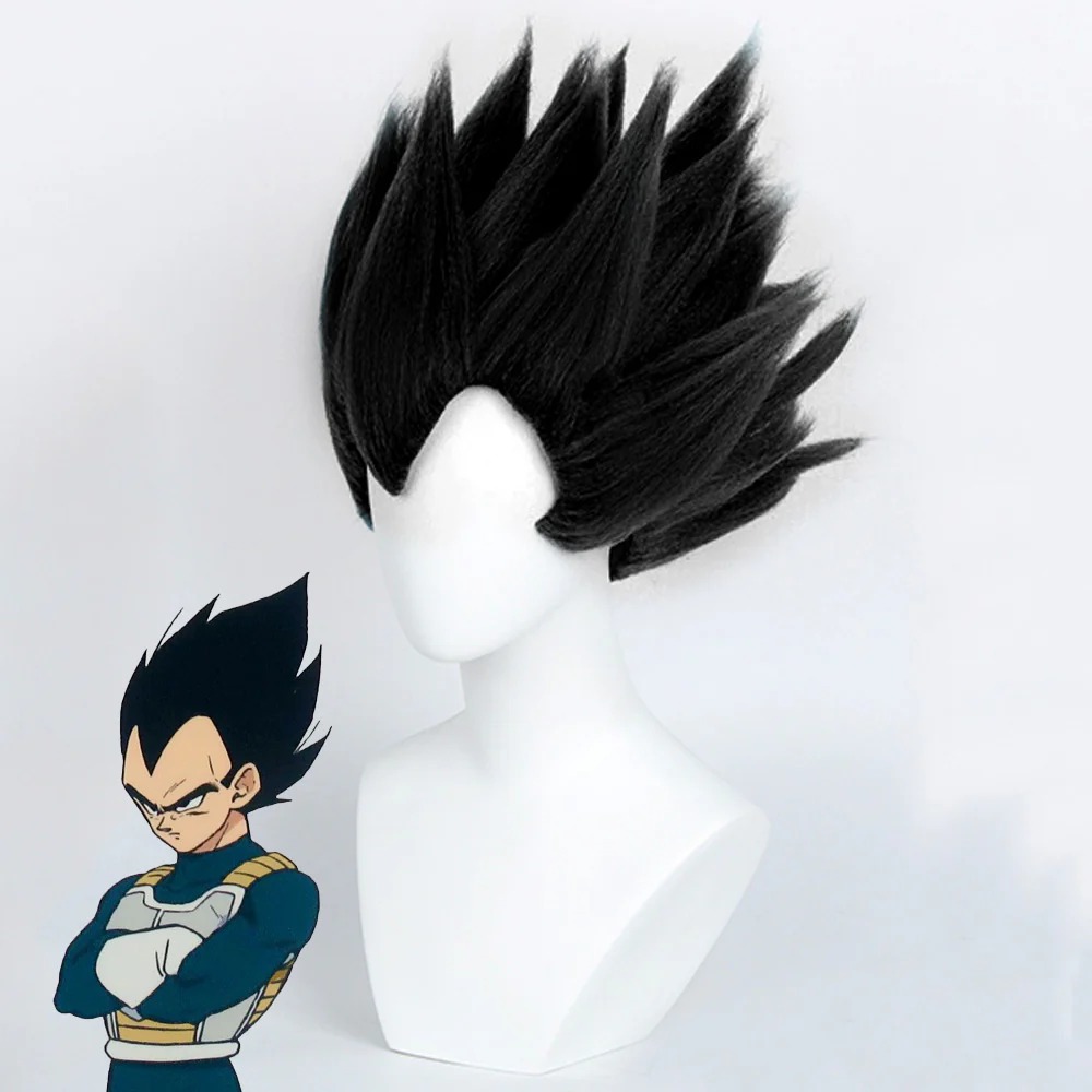 D ball Vegeta Black Cosplay Wig