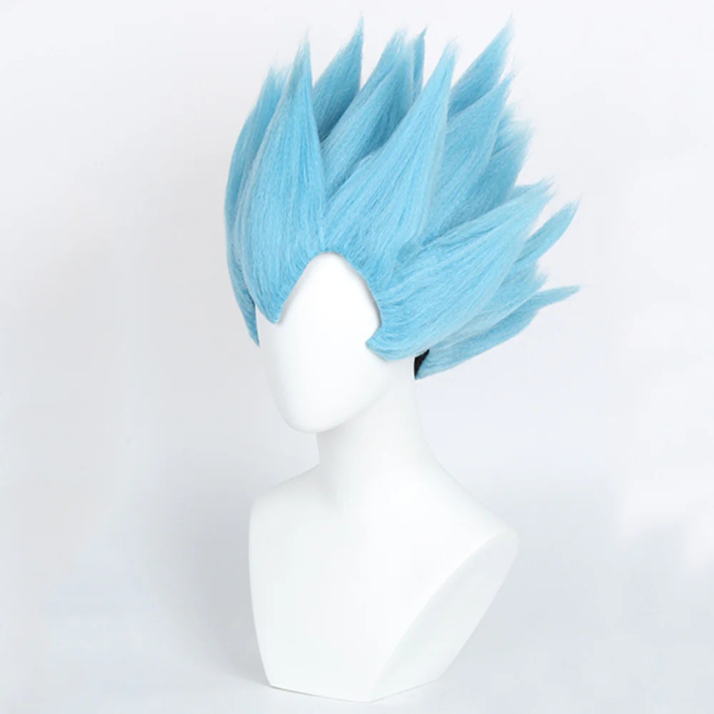 D Ball Vegeta SSGSS Blue Cosplay Wig