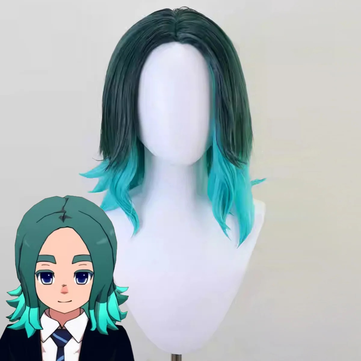 Inazuma Eleven Victory Road Sasanami Unmei Blue Cosplay Wig