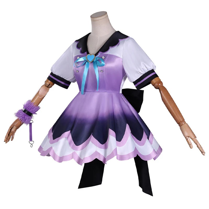 Needy Streamer Overload Deadly Poison Denpa Girl Purple Lollipop Cosplay Costumes