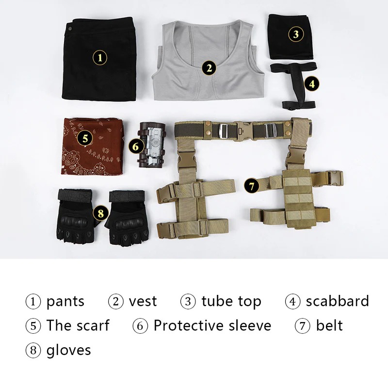 Tomb Raider: Legacy of Atlantis Lara Croft No Backpack Cosplay Costumes