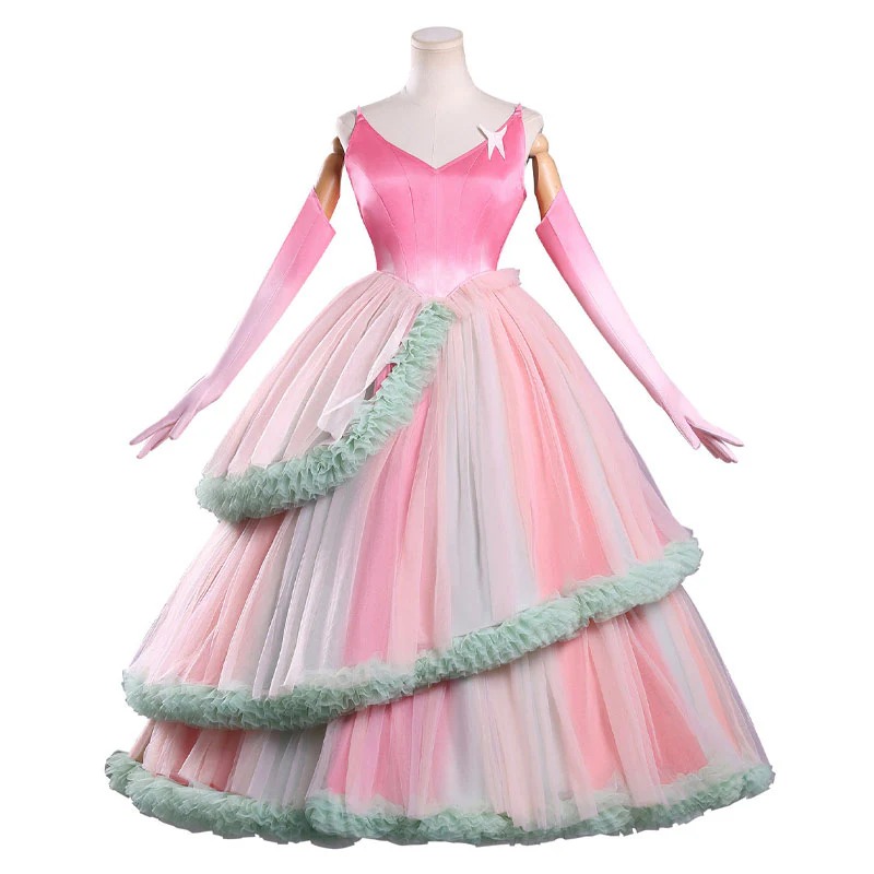 Wicked: For Good Glinda Pink Cosplay Costumes